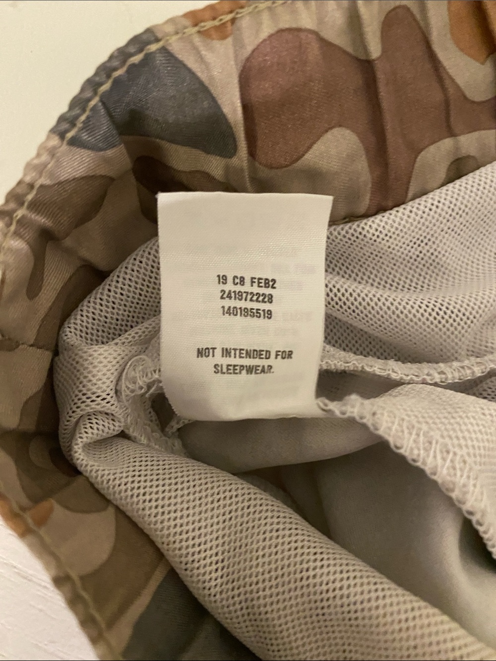 Crazy 8 Camo Swim Trunks in Olive, Brown & Tan - Picture 5 of 8